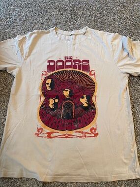 The Doors 'Strange Days' Short Sleeve Graphic Tee - Cream